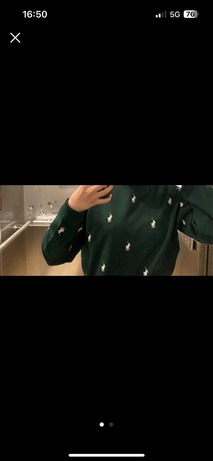 폴로 포니 맨투맨 그린 상품이미지1