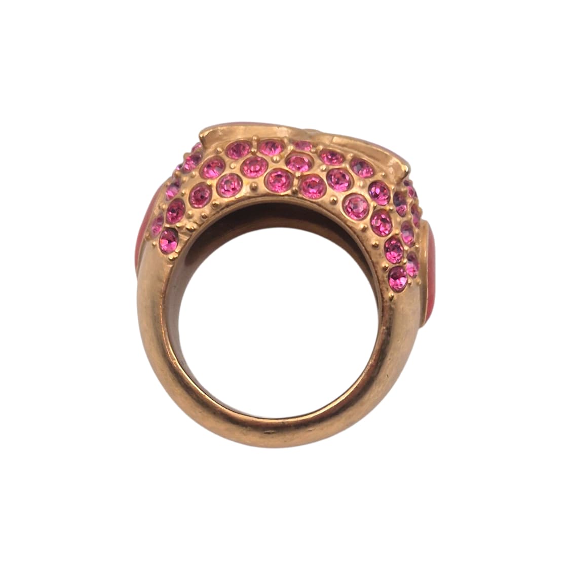 08s 안나수이 라인 스톤 파베 부엉이 반지 상품이미지4