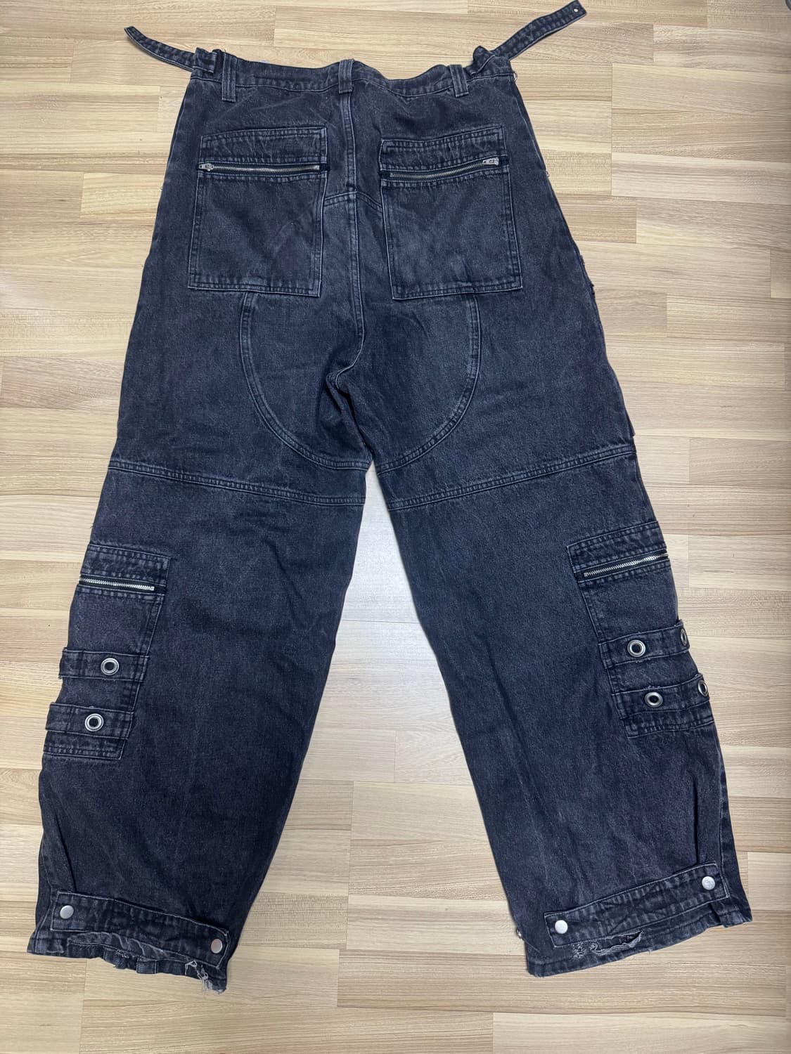 projectgr 플라이트 데님 팬츠 블랙 상품이미지3