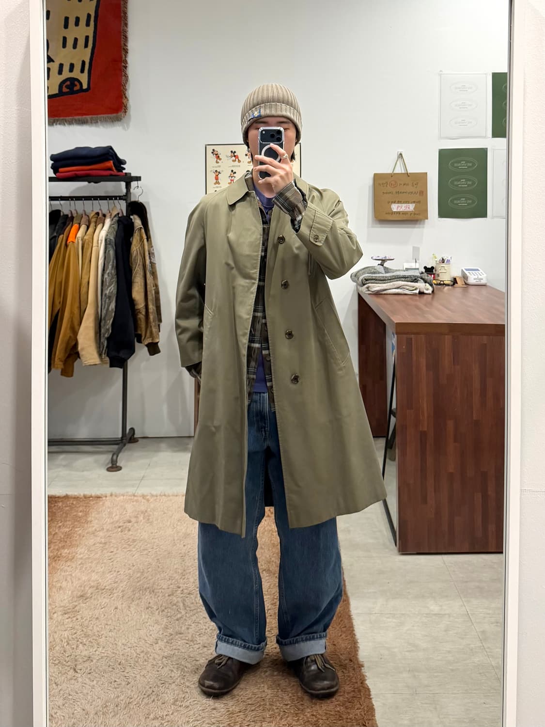 80s Aquascutum 빈티지 트렌치 맥코트 made England 상품이미지2