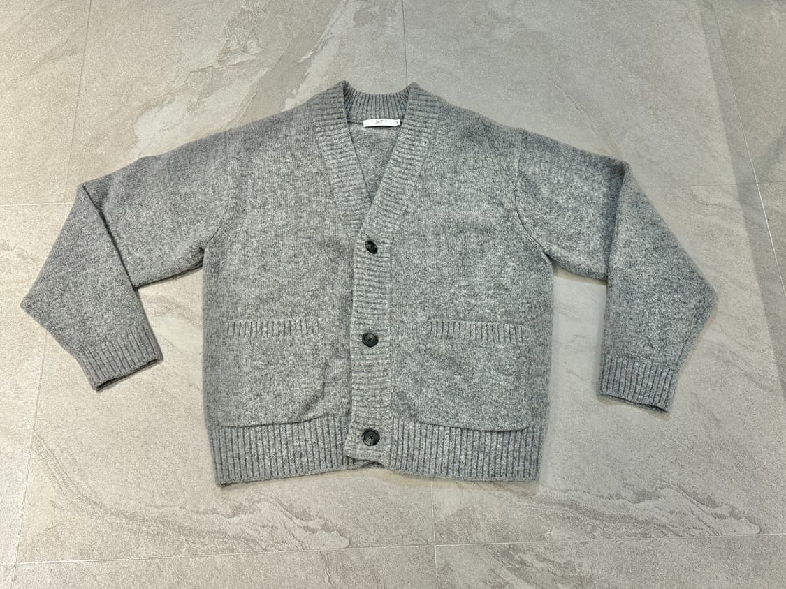 247 시리즈 부클 가디건 그레이 XL 상품이미지2