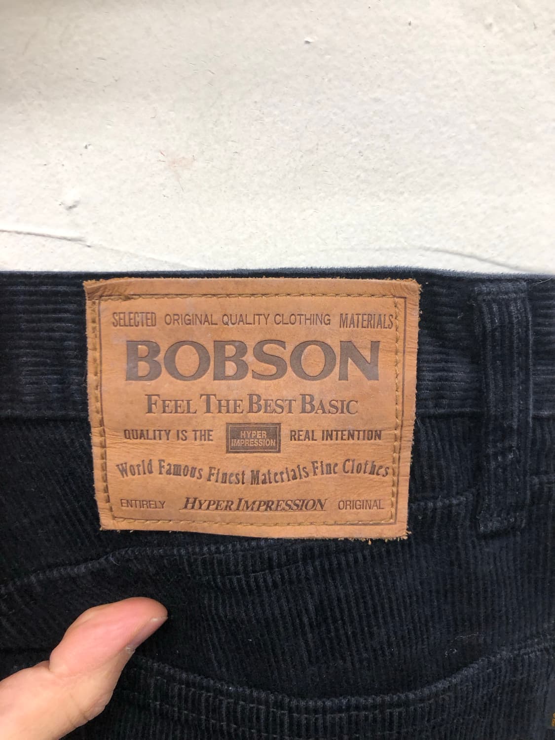 밥슨 코듀로이 팬츠 블랙 상품이미지3