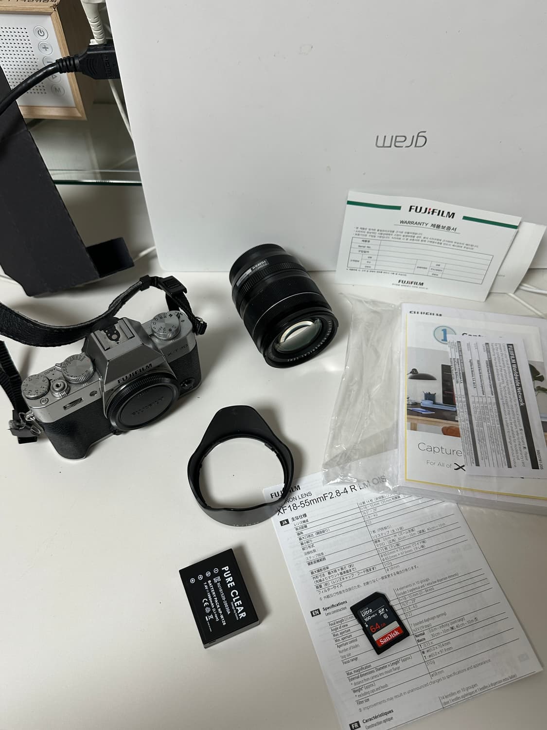 후지 x-t30 실버 바디 + 18-55mm 렌즈 판매합니다 상품이미지2