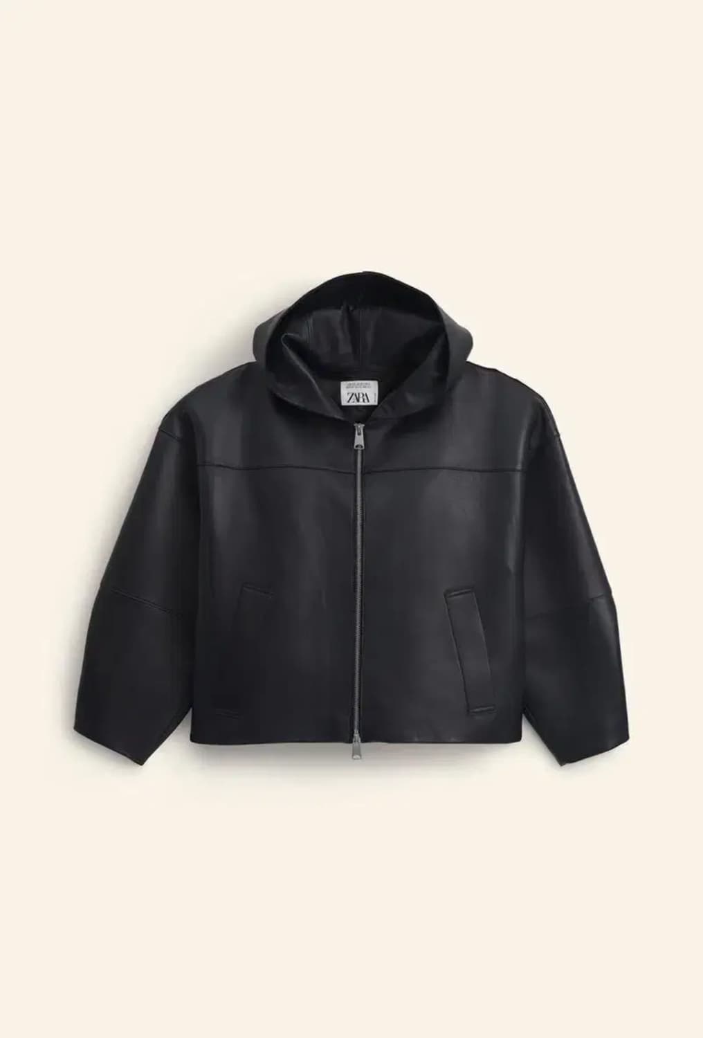 자라 후드 레더 점퍼 가죽 자켓 LIMITED EDITION L-XL 상품이미지8