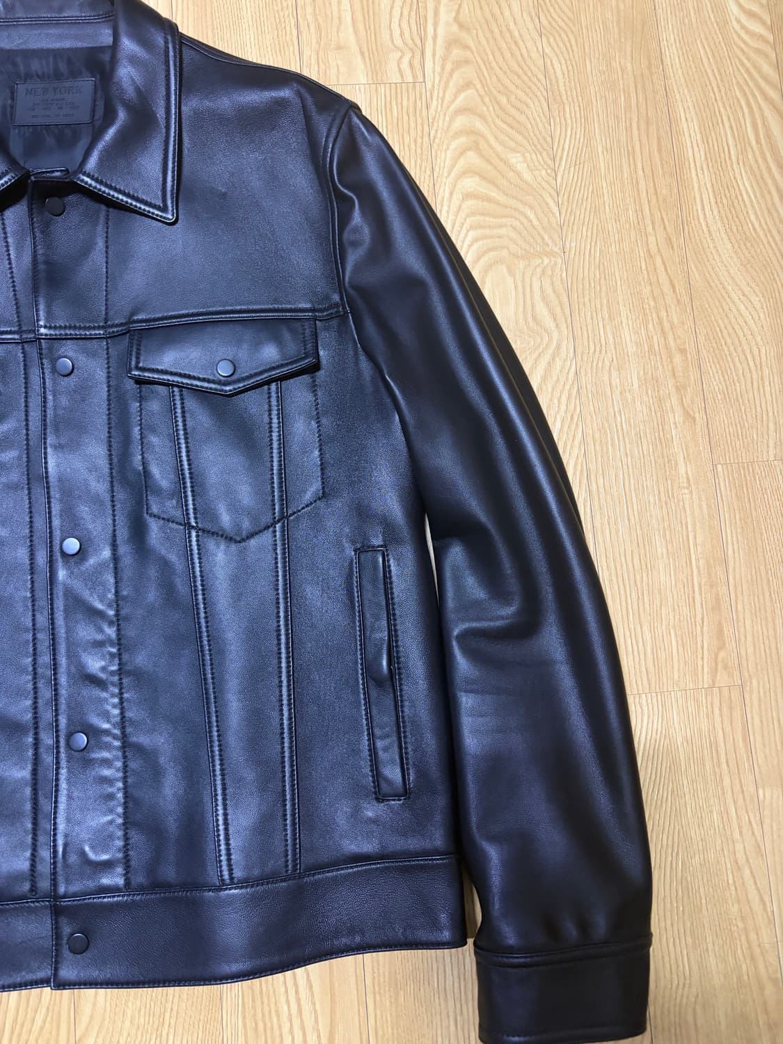 질스튜어트 뉴욕 양가죽 타입3 트러커 레더 자켓L 상품이미지2