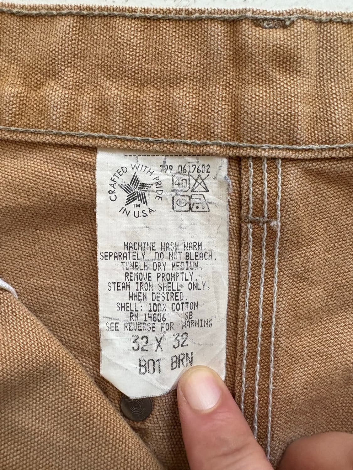 90's Carhartt B01 BRN Double Knee pant 상품이미지5