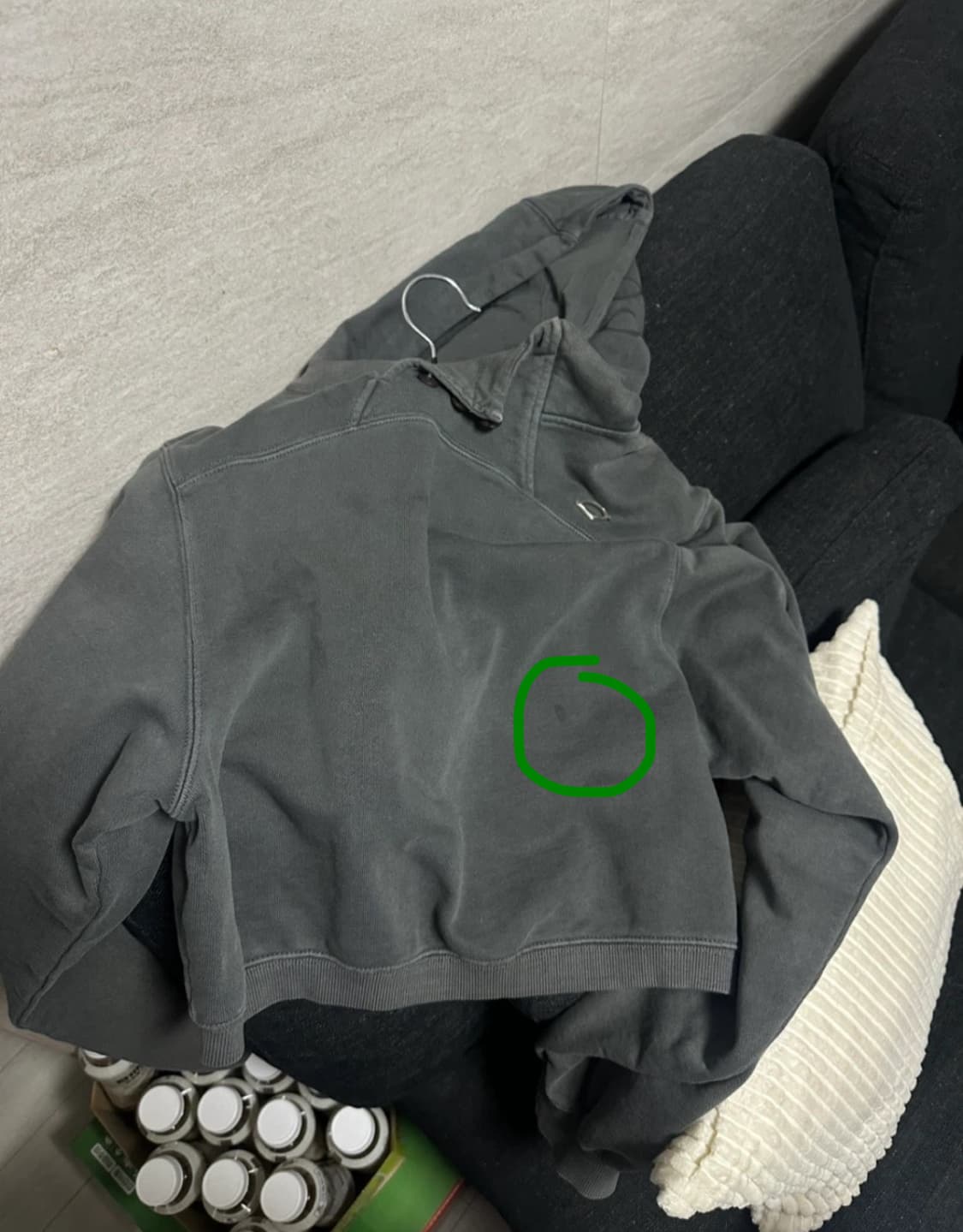 미스치프 사이드 버튼 업 크롭 후드  상품이미지4