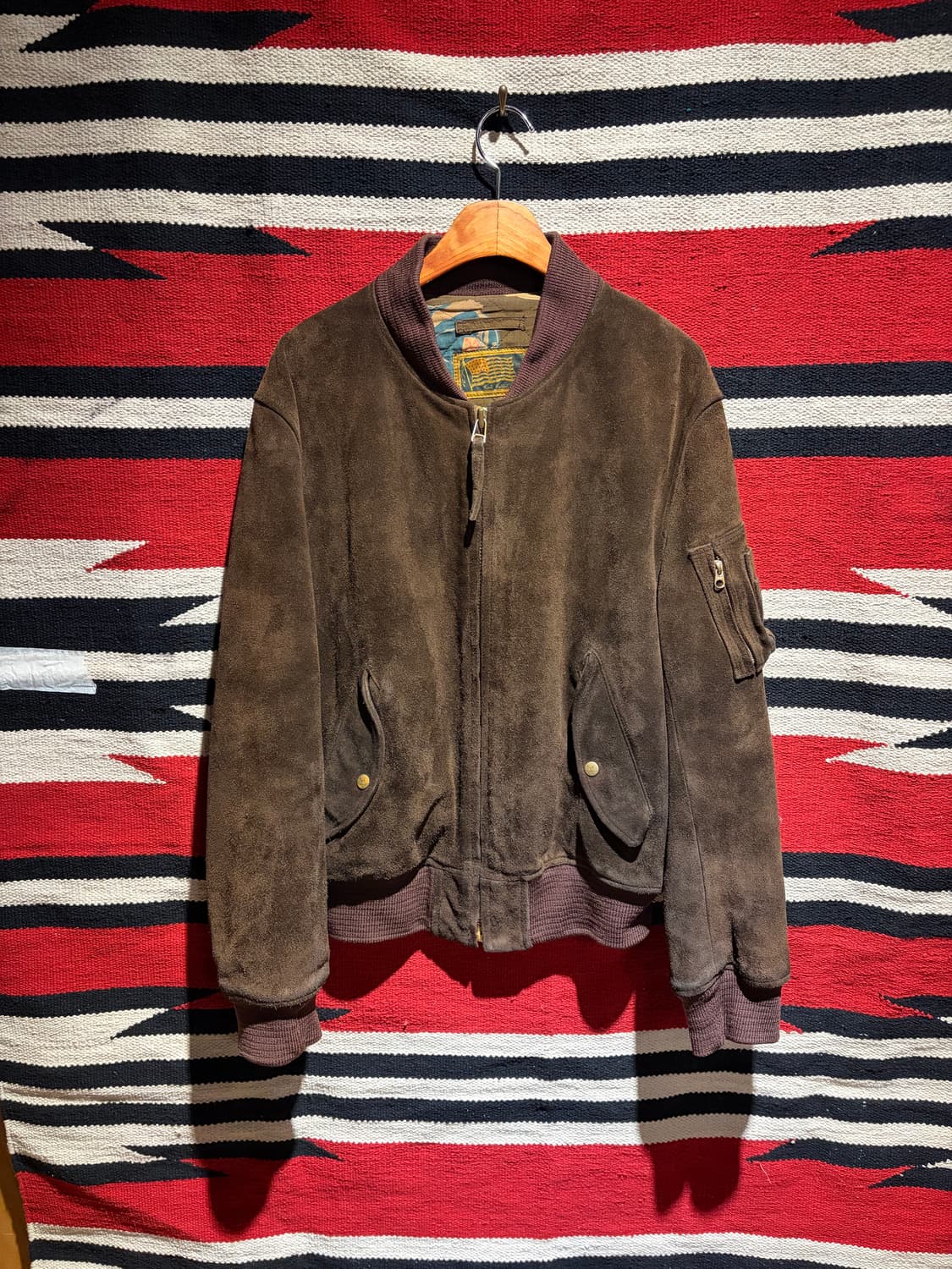 Karl hemut suede jacket / 칼 헬무트 스웨이드블루종 상품이미지2