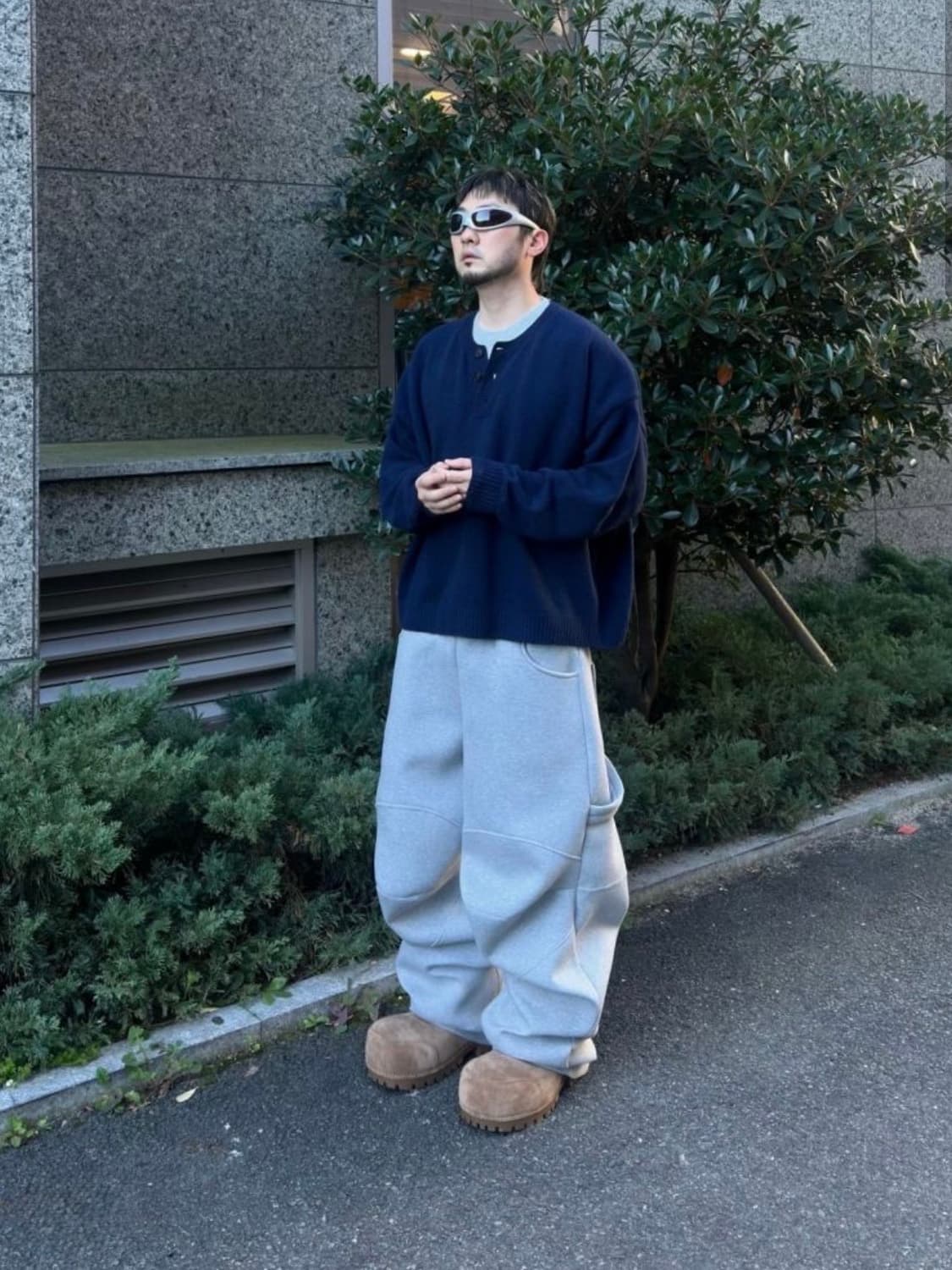 [OS] MJD 3D 니 스웻 팬츠 멜란지 그레이 상품이미지2