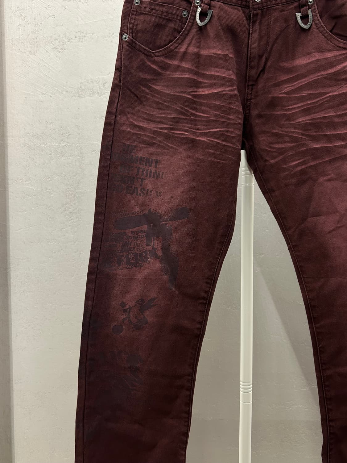 Semantic Design(세만틱 디자인) 버건디 팬츠 상품이미지3