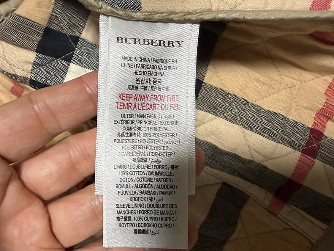 버버리 키즈 퀼팅 자켓 아동용 6Y 상품이미지5