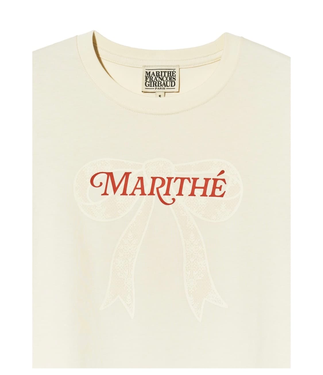 마리떼 프랑소와 저버 W RIBBON GRAPHIC CROP TEE 상품이미지4