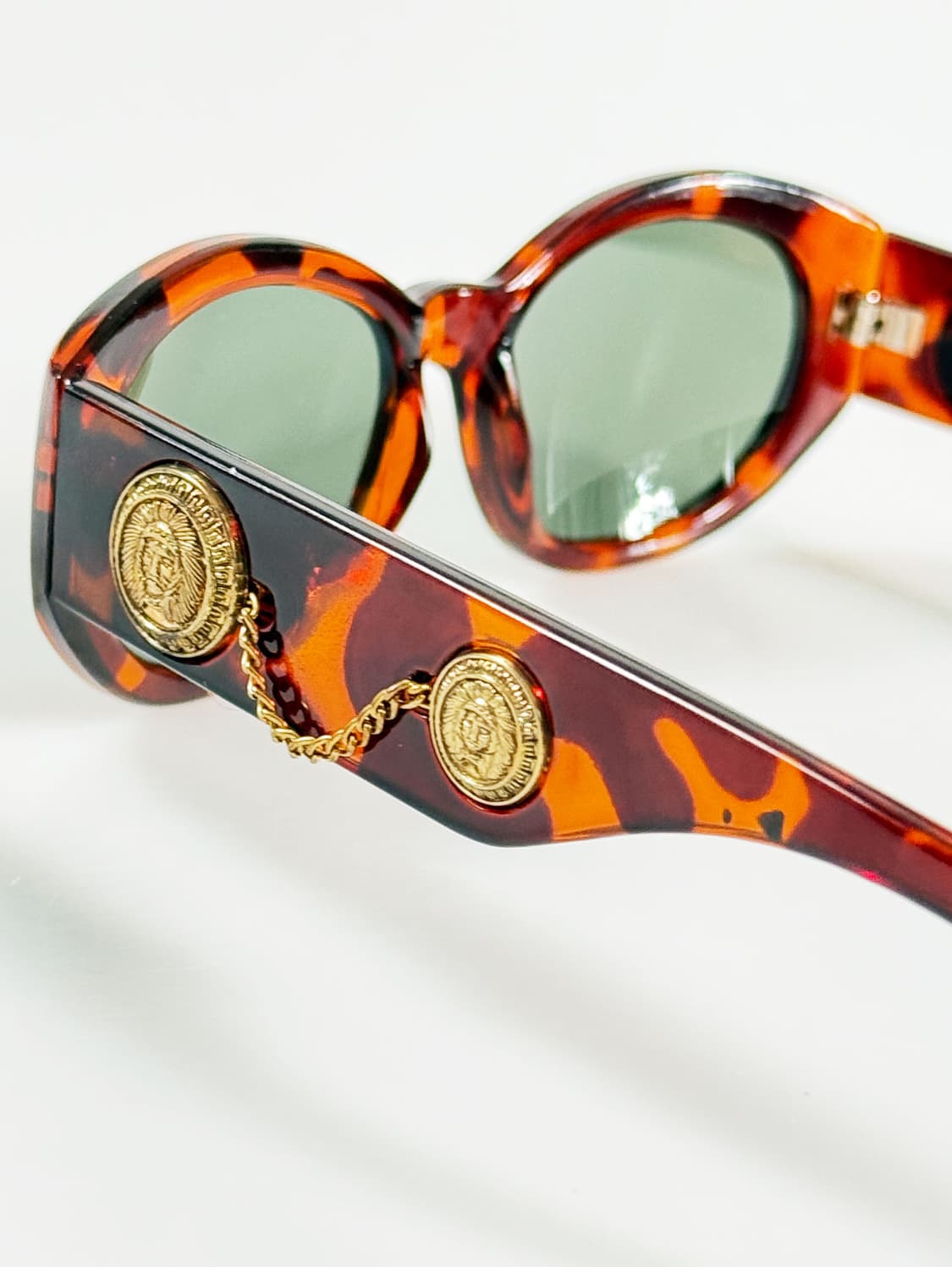 90s JOANNA 레오파드 볼드 스퀘어 빈티지 선글라스 상품이미지4