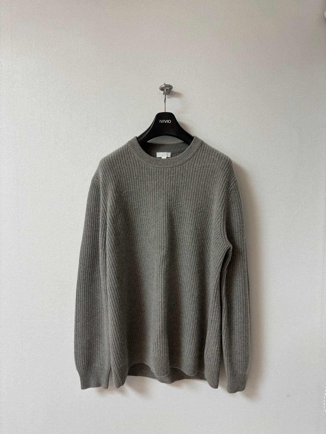 [L] cos 코스 리브드 캐시미어 니트 mole grey 상품이미지1