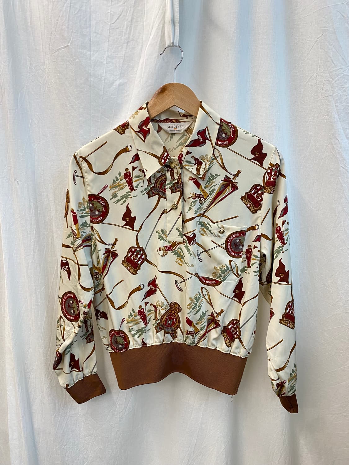 빈티지 패턴 블라우스(M) 상품이미지2