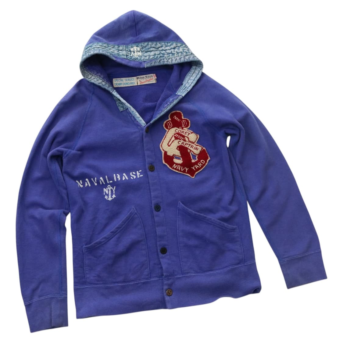 Denim Dungaree 데님앤던가리 빈티지 네이비 후드 가디건 상품이미지1