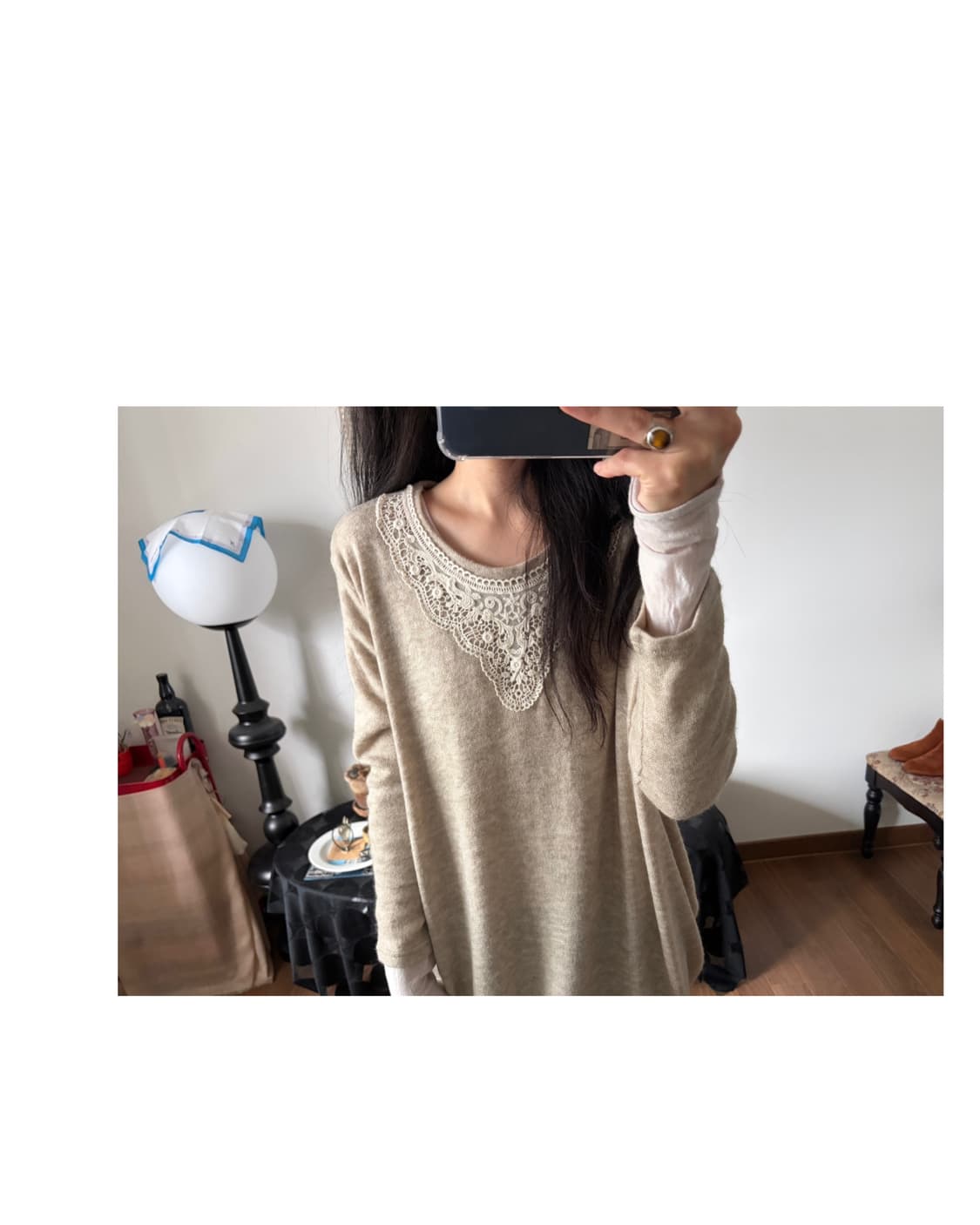 lace knit one-piece 상품이미지4