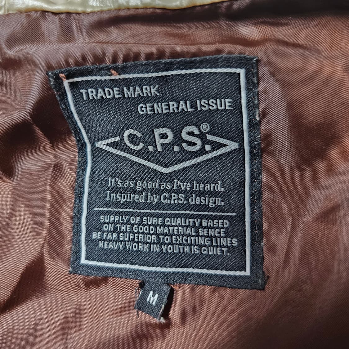 M 95 ) C.P.S 경량 패딩 베스트 조끼 재팬 빈티지. 퍼플 브라운 상품이미지6