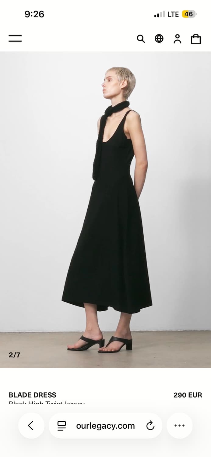 [34,36,38]아워레가시 26ss BLADE 드레스/블랙 상품이미지2