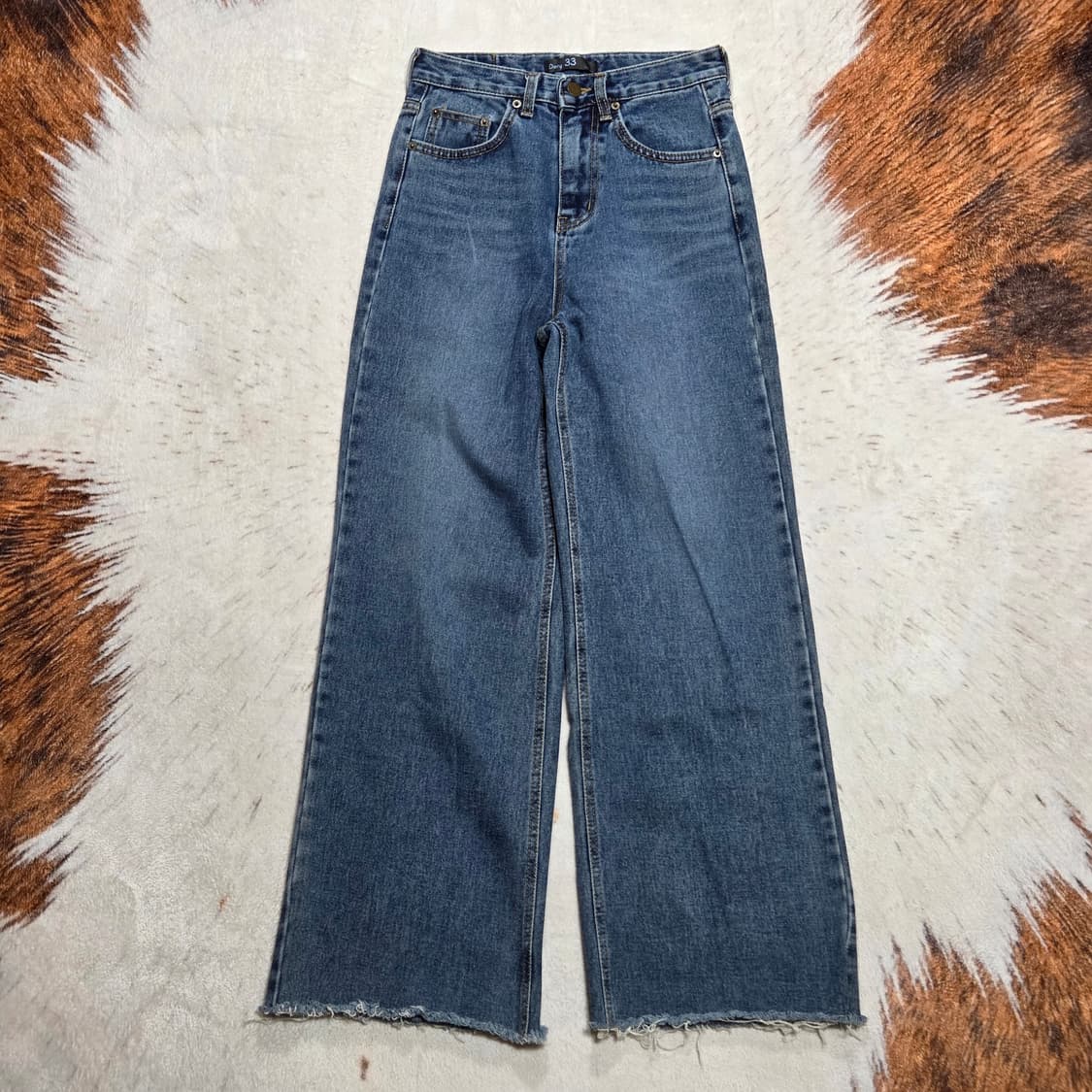빈티지 중청 와이드 데님팬츠 상품이미지4