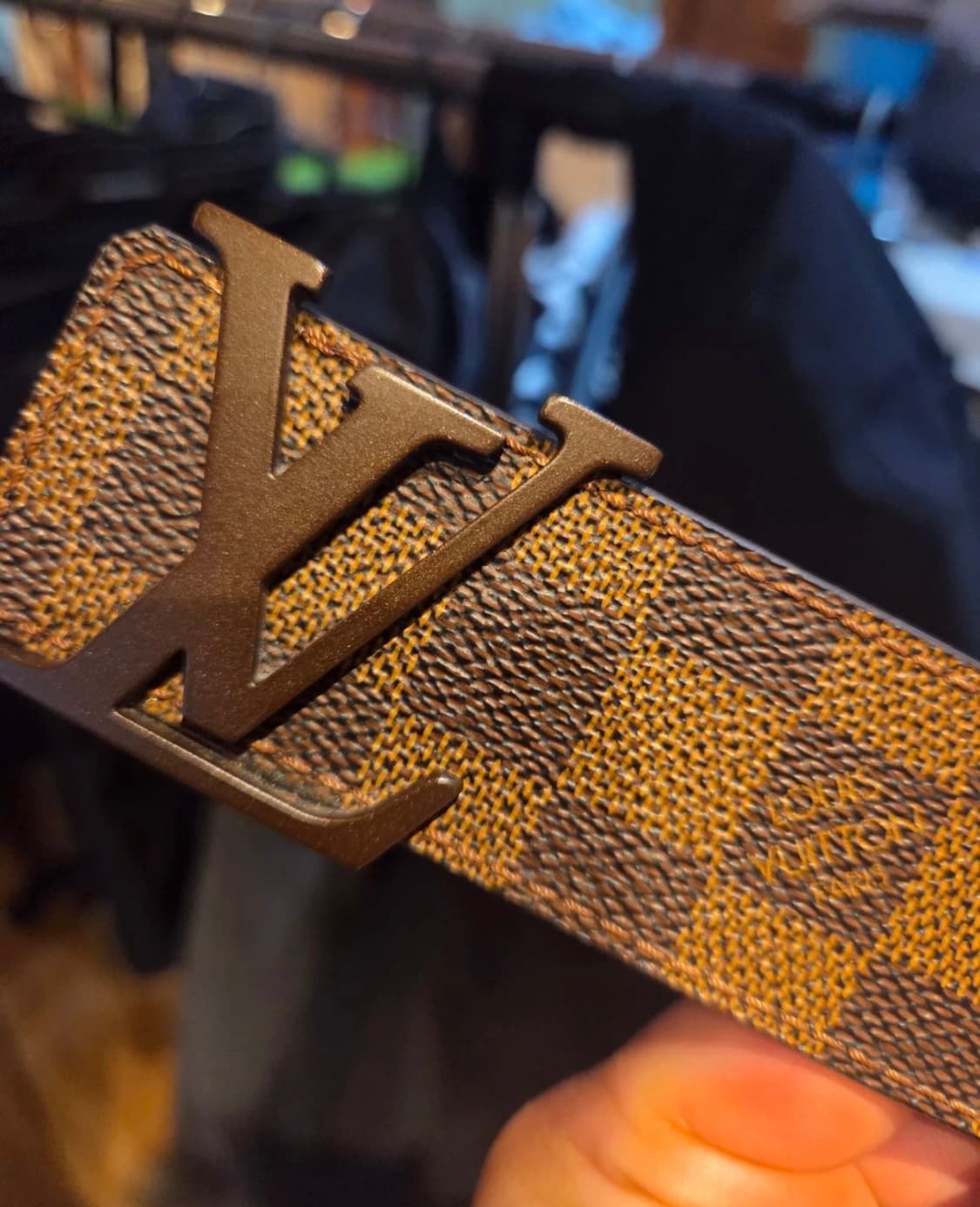 루이비통 다미에 에벤 LV 버클 브라운 벨트 90/36 상품이미지1