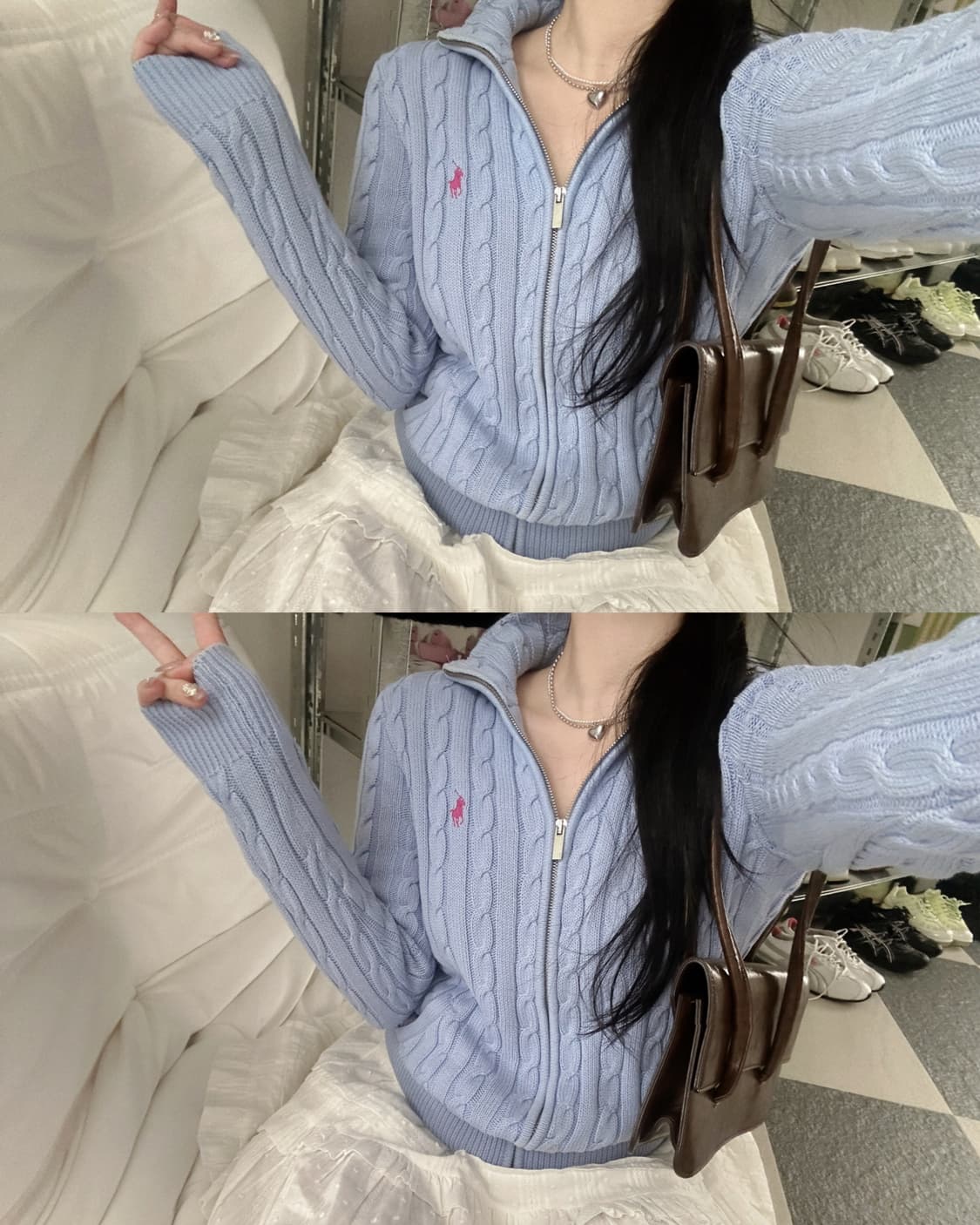 랄프로렌 스포츠 케이블 니트집업  상품이미지2