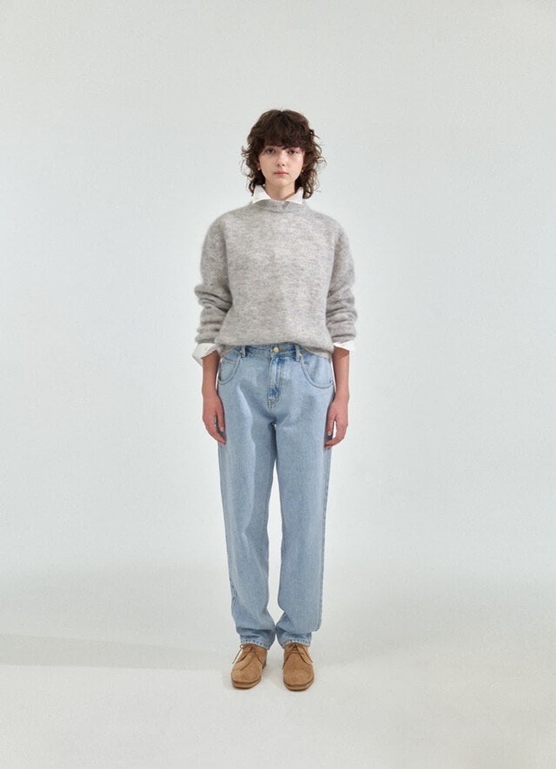 더바넷 the barnet pluffy mohair knit 아이보리 상품이미지3