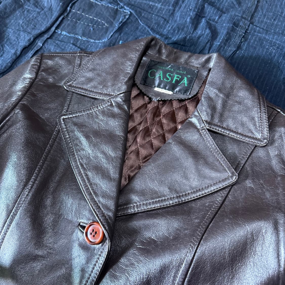 CASFA 카우하이드 벨티드 자켓 55-66 상품이미지2