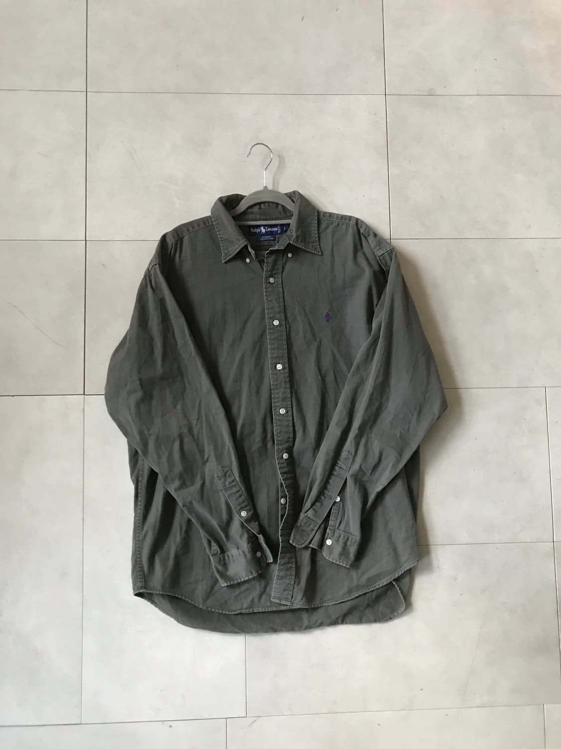 폴로 오버핏 카키 셔츠 상품이미지6