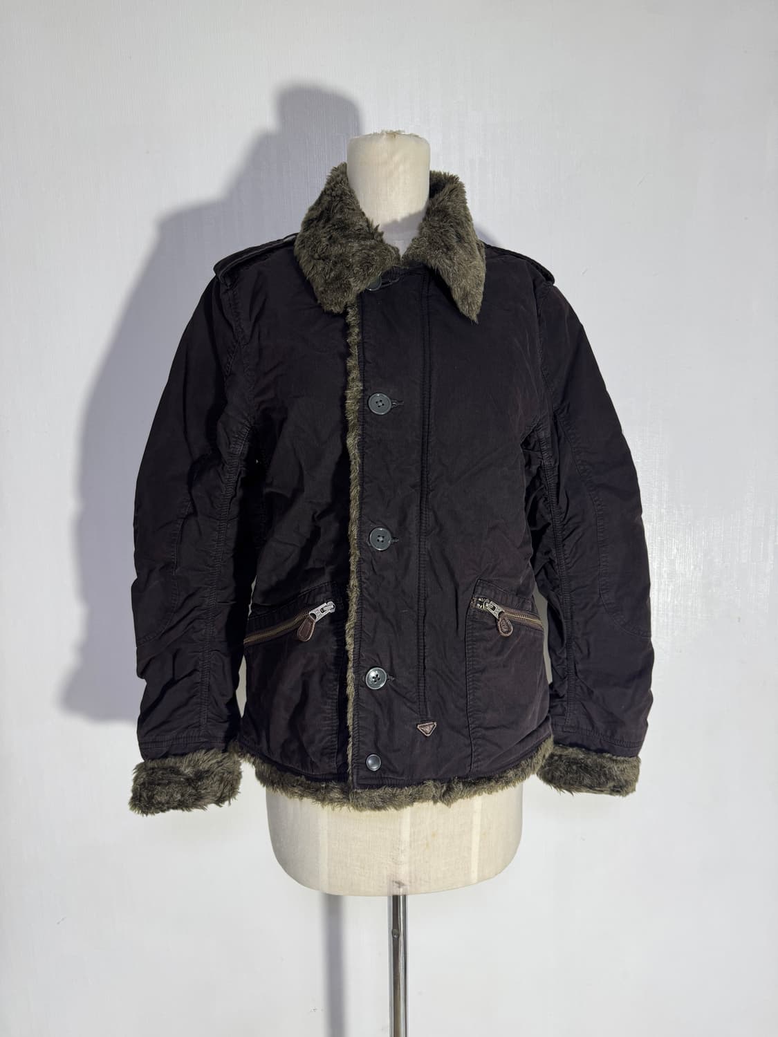 존 불 퍼 트리밍 밀리터리 자켓 y2k lgb vkei 토네이도마트 상품이미지3