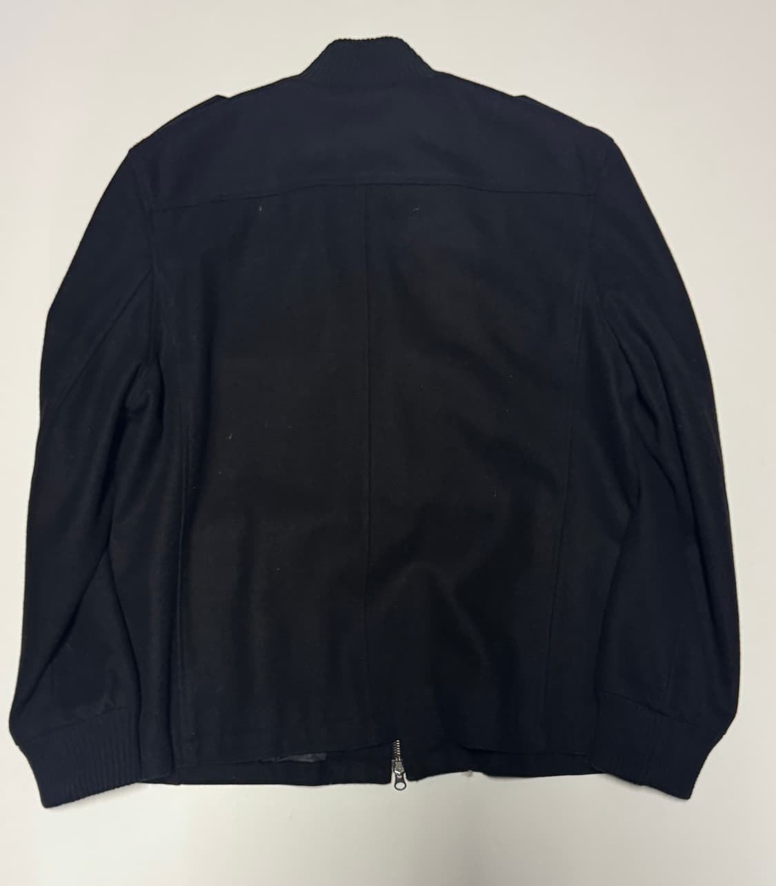 빠니깔레 울 미니멀 클래식 봄버 울 자켓 블랙 XL 상품이미지2