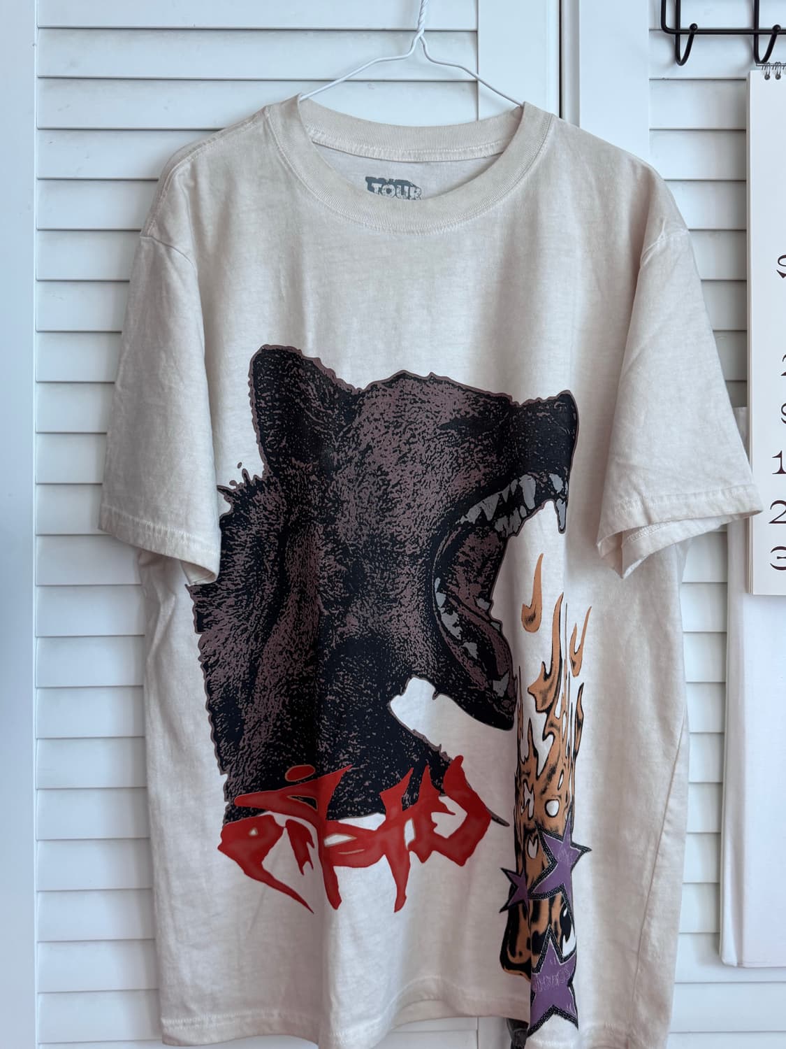 트레비스 스캇 머천 MD Where was u 티셔츠 L 상품이미지1