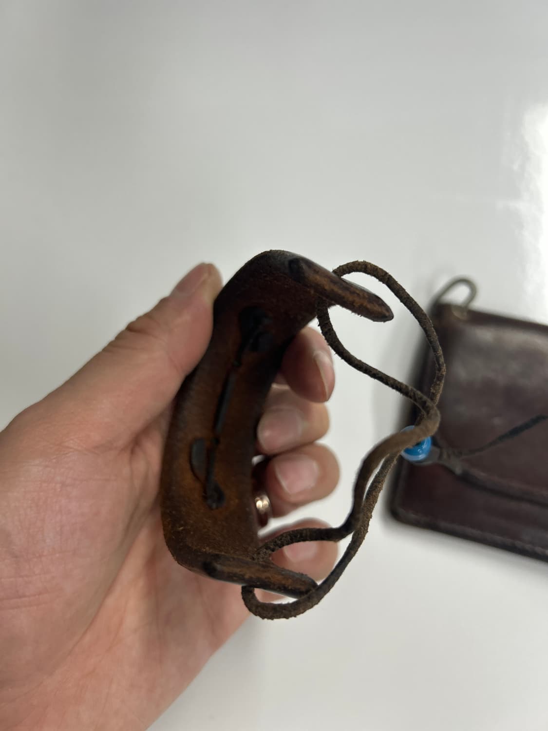 GOROS 올드고로스 새들레더 콘초 레더 팔찌 상품이미지3