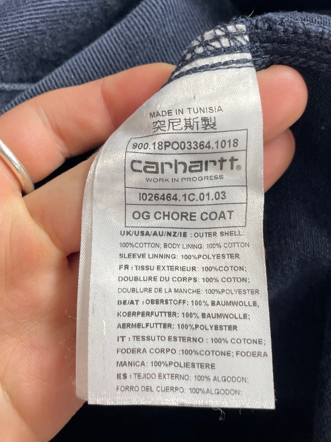 칼하트 네이비 OG 초어자켓 (on.184) 상품이미지6