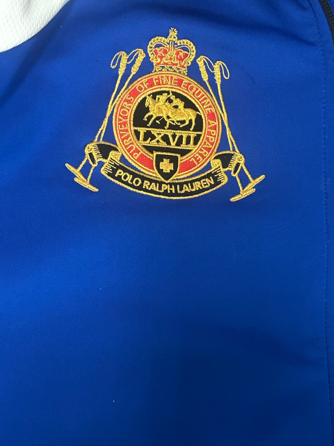 (택포)폴로 금장 블루 집업 져지 점퍼 상품이미지3