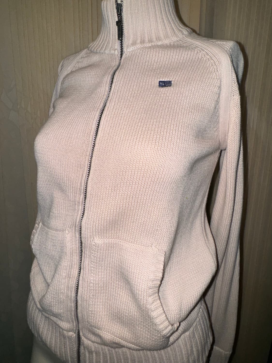 택포) 폴로 진스 베이비핑크 니트 집업 상품이미지1