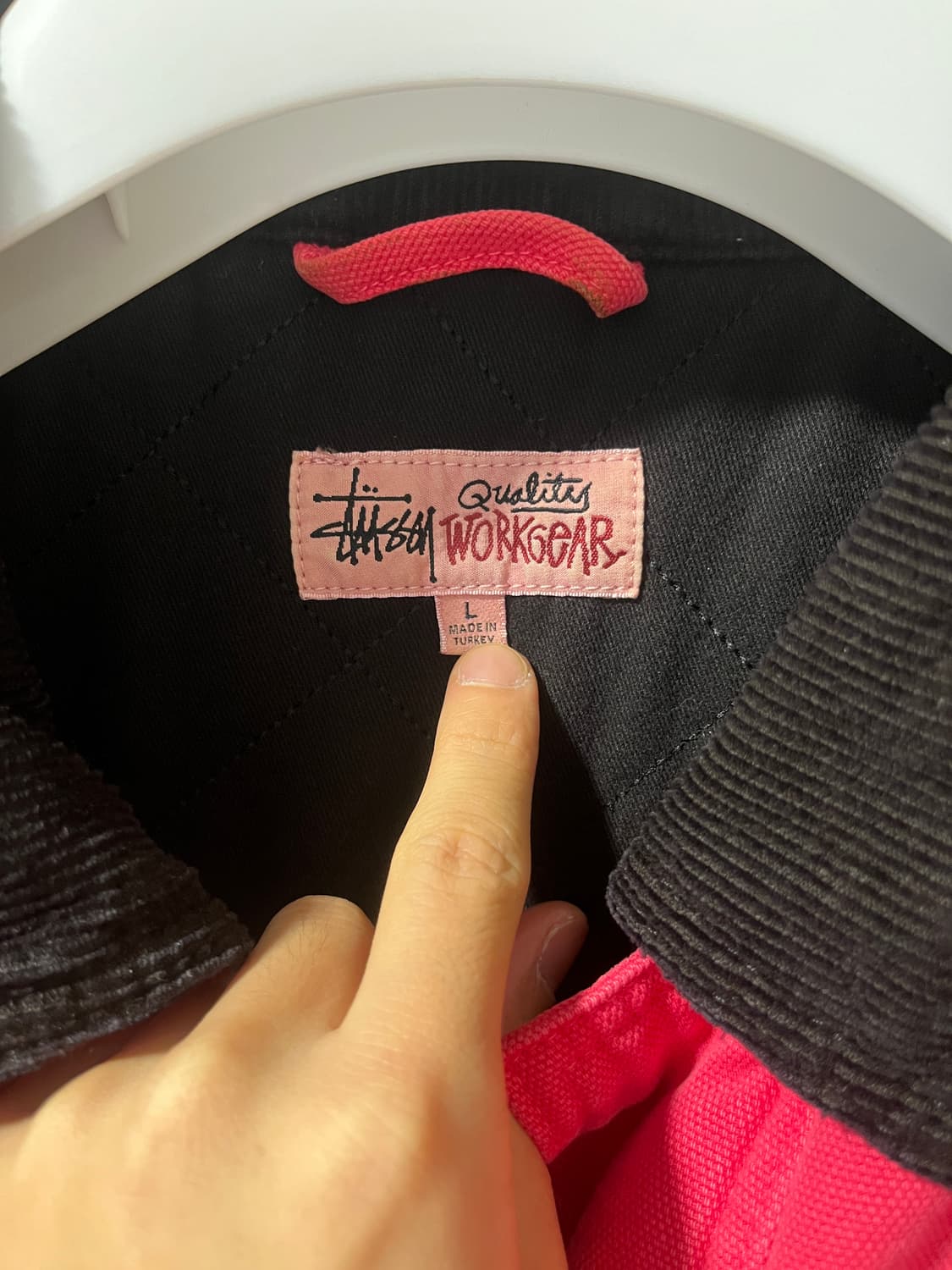 스투시 워시드 캔버스 자켓 핫핑크 상품이미지3