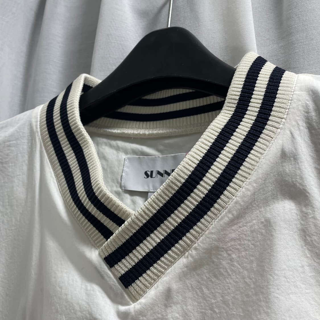 써네이/ 브이넥 립 풀오버 셔츠/ XL 상품이미지3