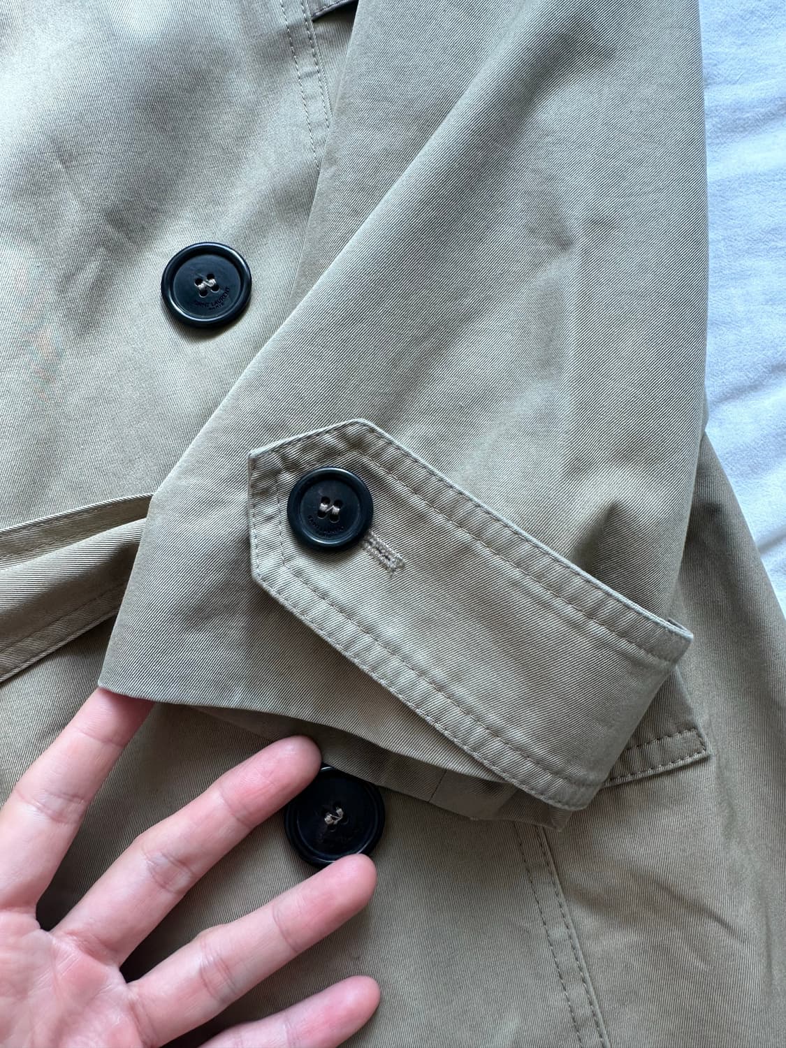 생로랑 Cotton-silk Belted Trench Coat 상품이미지7