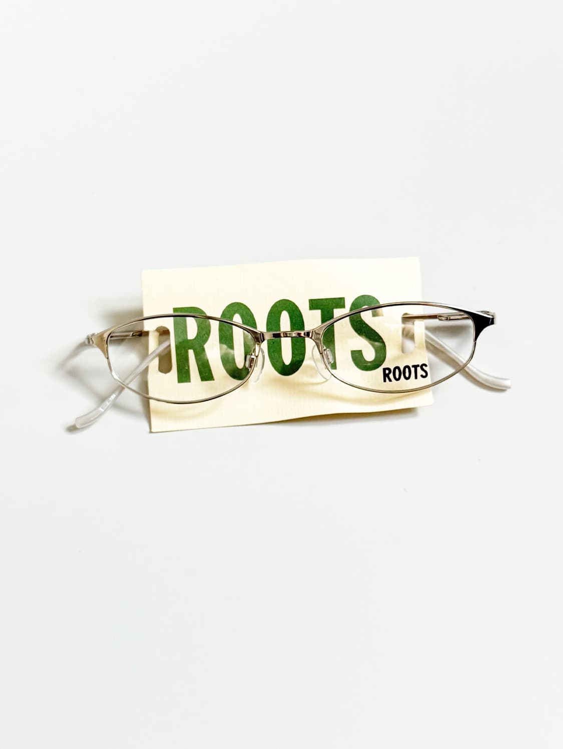 90s ROOTS 실버 메탈 슬림 오벌 프레임 빈티지 안경 상품이미지2