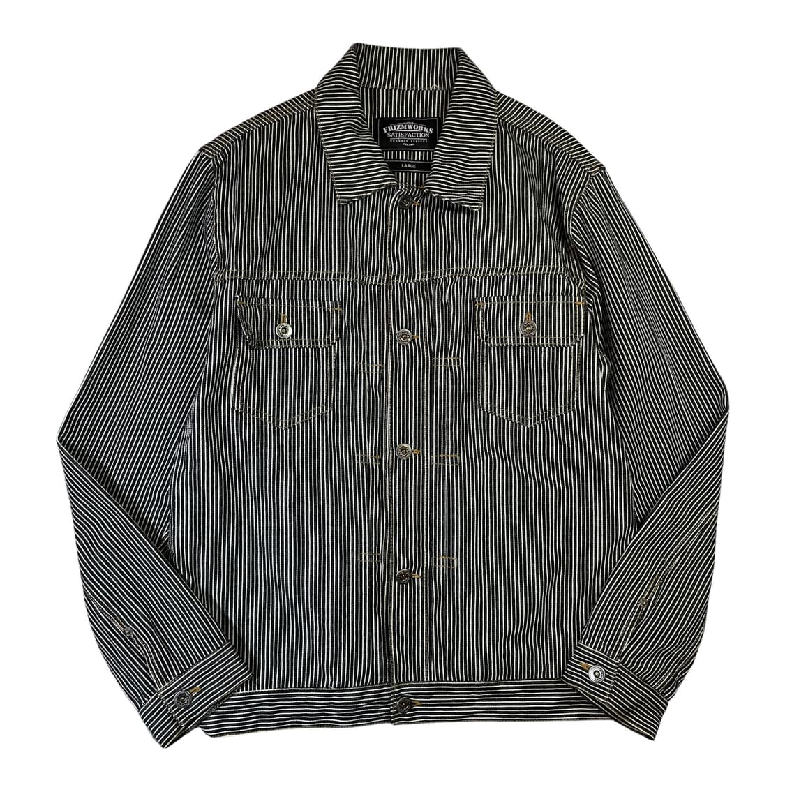 프리즘웍스 스트라이프 데님자켓 상품이미지1