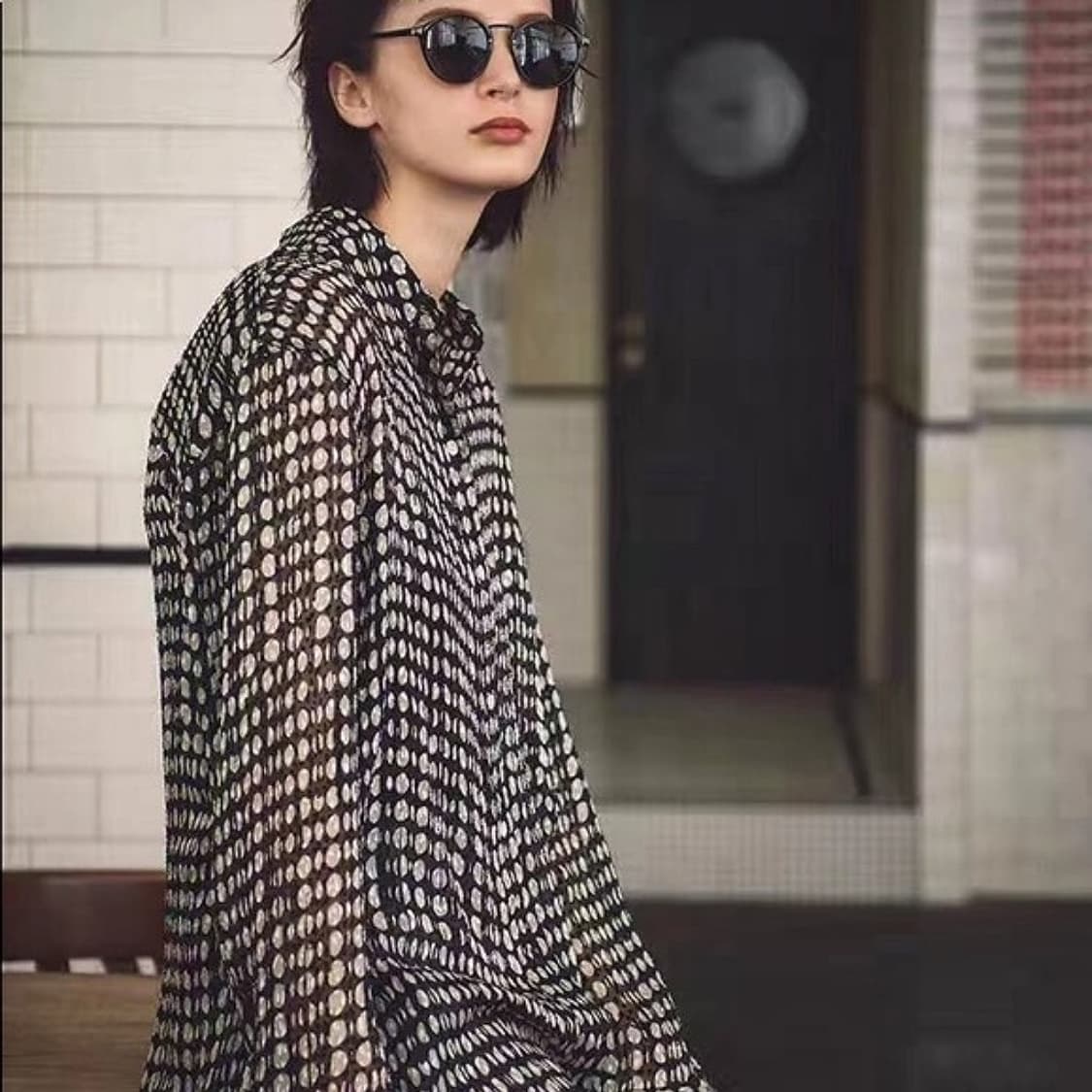 띠어리 시어 도트 블라우스 [새상품] 상품이미지1