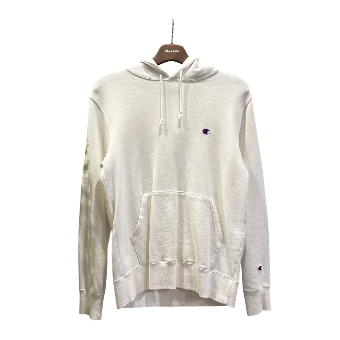 챔피온 소프트코튼 후드티 시그니처 로고 디테일 화이트 상품이미지1