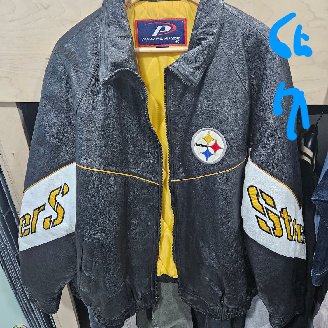 빈티지 프로플레이어 피츠버그 스틸러스 레더자켓 상품이미지1