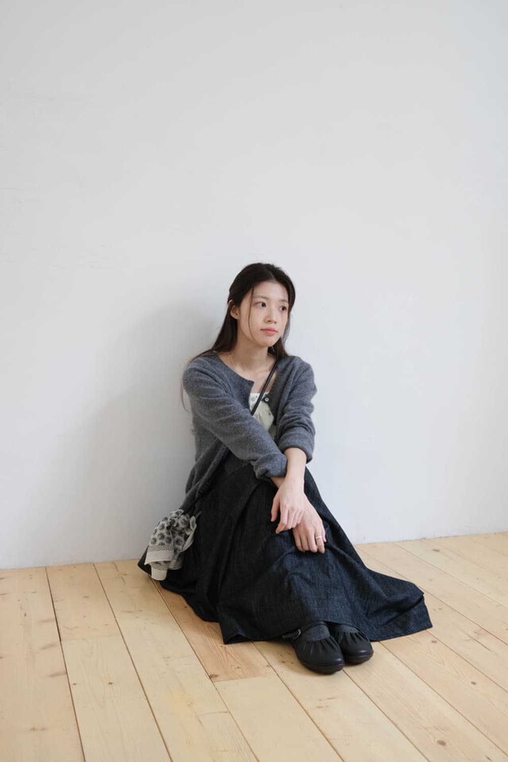 더버터크림 Denim pintuck banding skirt 상품이미지3