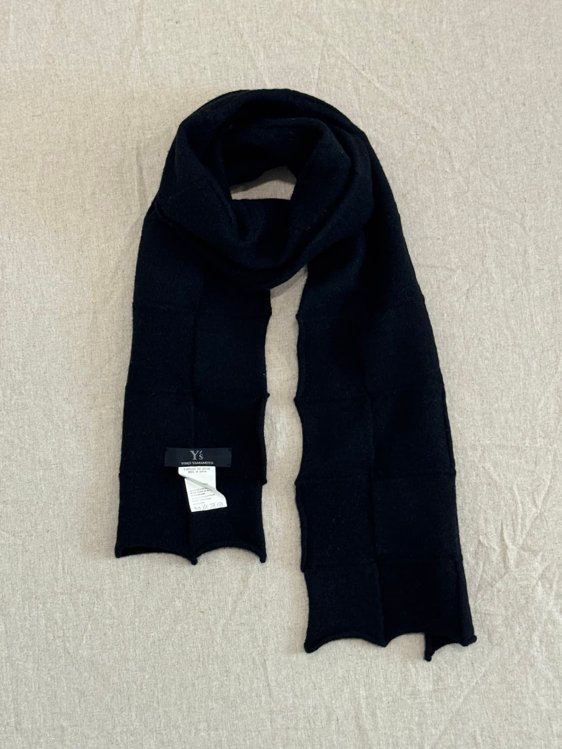 요지야마모토 00‘s 체커드 울 머플러 상품이미지1