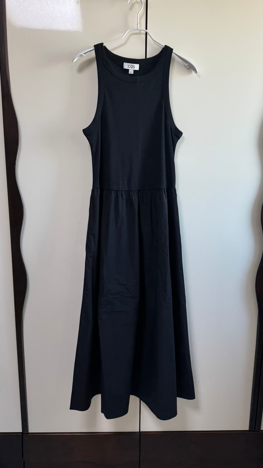 코스 컨트래스트 패널 드레스 블랙 S 상품이미지3