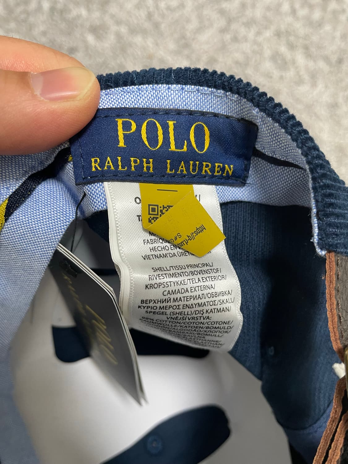 폴로Polo 컬러포니 네이비 코듀로이 캡 Free 상품이미지5