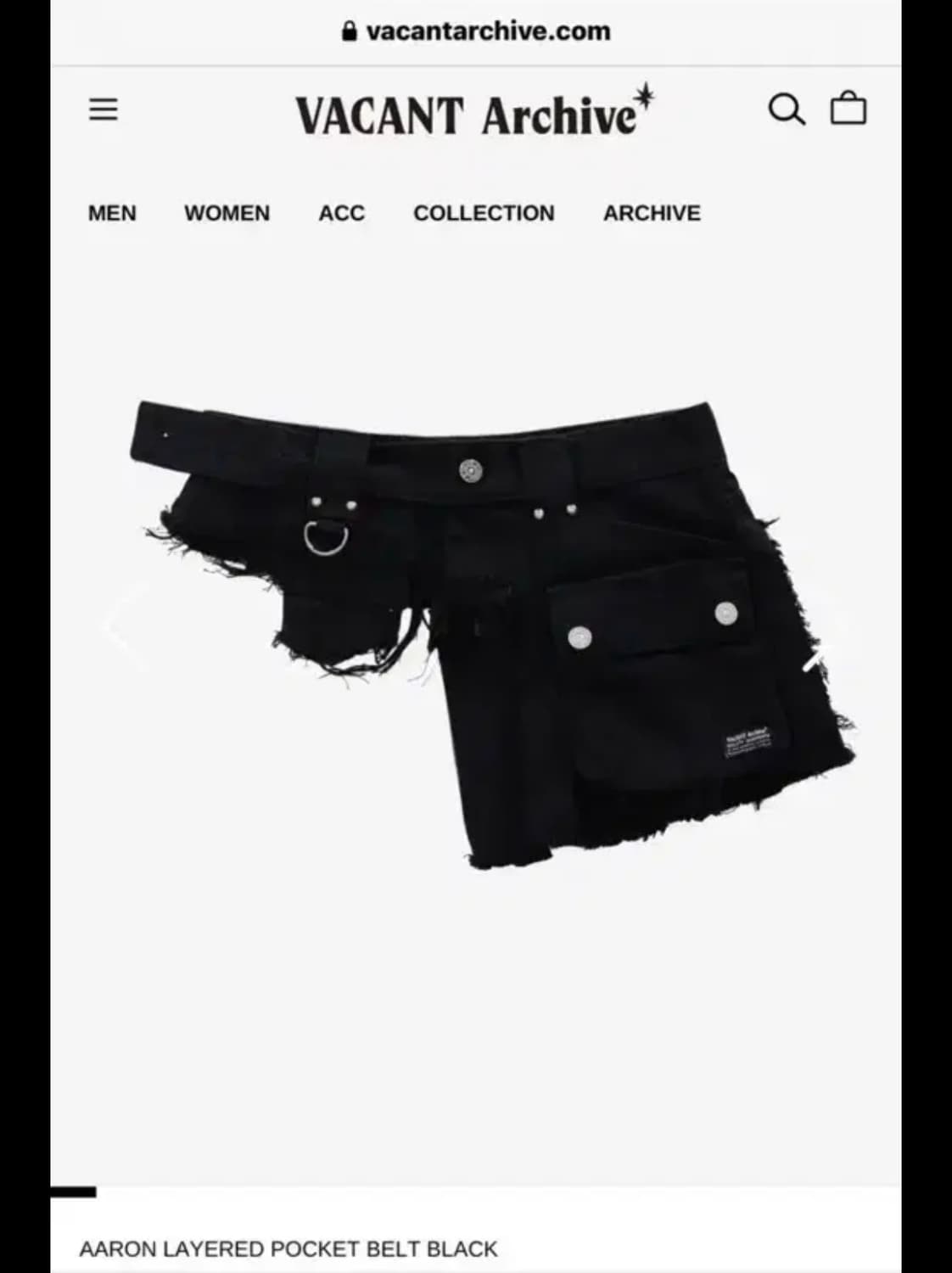 베이컨트 아카이브 아론 스커트 벨트 상품이미지1