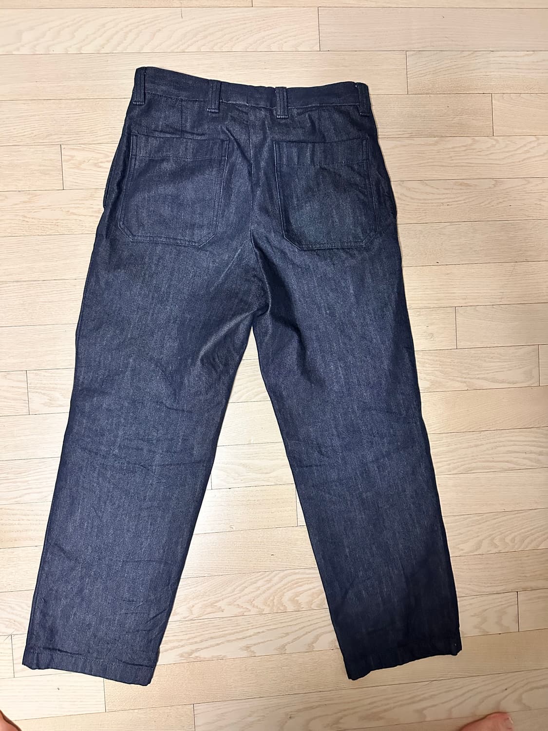 유니클로c 턱스트레이트 데님 팬츠 네이비 상품이미지3